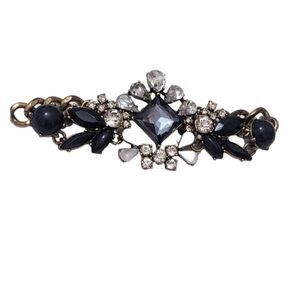 J.CREW‎ factory Blue/Clear Crystal Center Statement Chain Bracelet